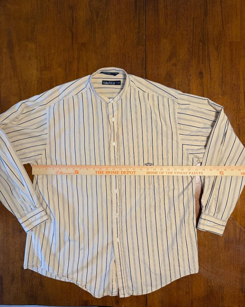 Mens Nautica Long Sleeve Button Up Shirt, Size L